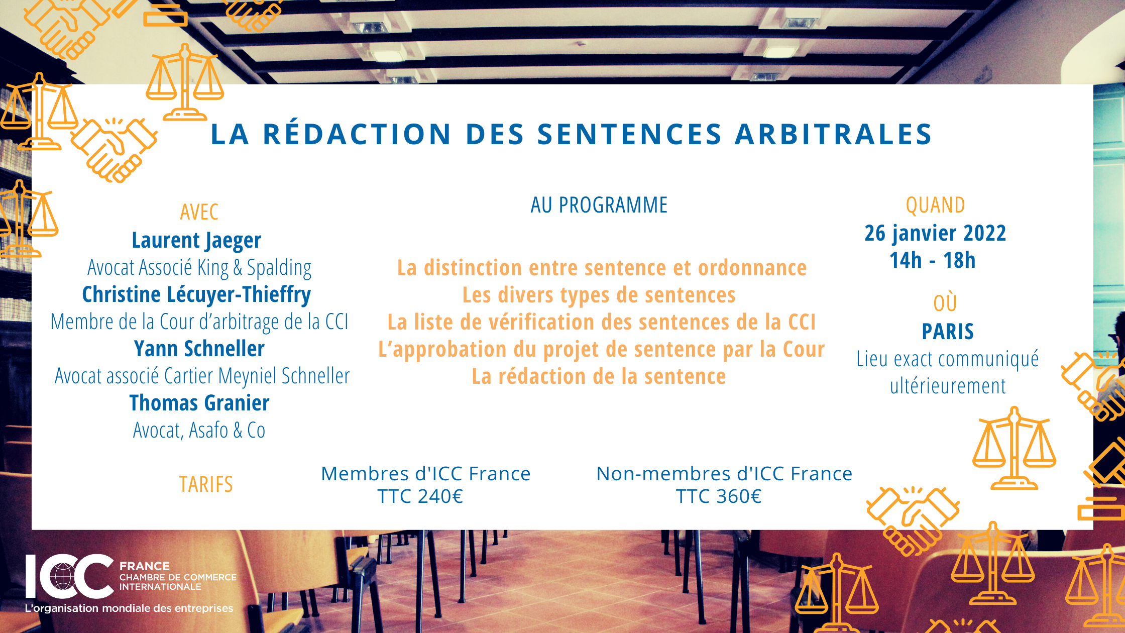 [FORMATION] La Rédation Des Sentences Arbitrales - ICC France